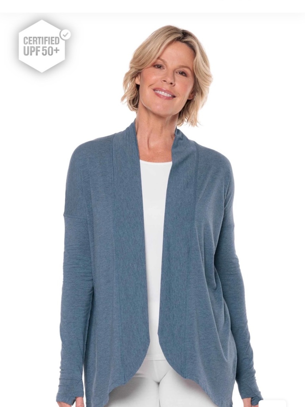 NWT Women's LumaLeo Wrap with Back Slit | Tidal Blue Heather XL